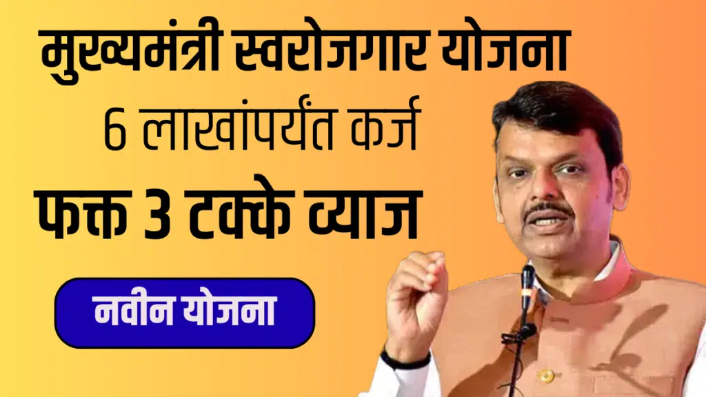 Mukhyamantri Swarojgar Yojana Maharashtra 6 Lakh Loan at 3 percent Interest Feature Image
