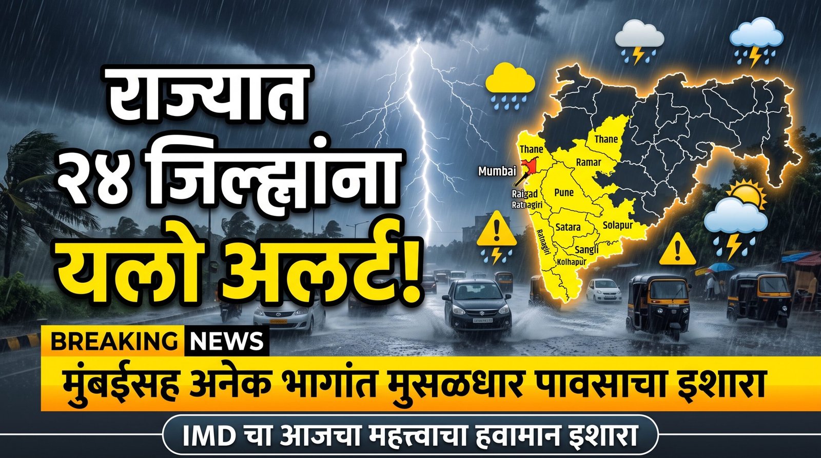 image for IMD चा आजचा महत्त्वाचा हवामान इशारा
