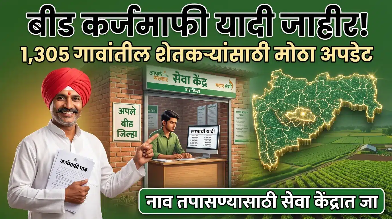 Image for बीड जिल्हा कर्जमाफी यादी 2026