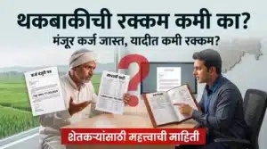 image for कर्जमाफी यादीत थकबाकीची रक्कम कमी का दिसते? मंजूर कर्ज जास्त असतानाही कारण जाणून घ्या