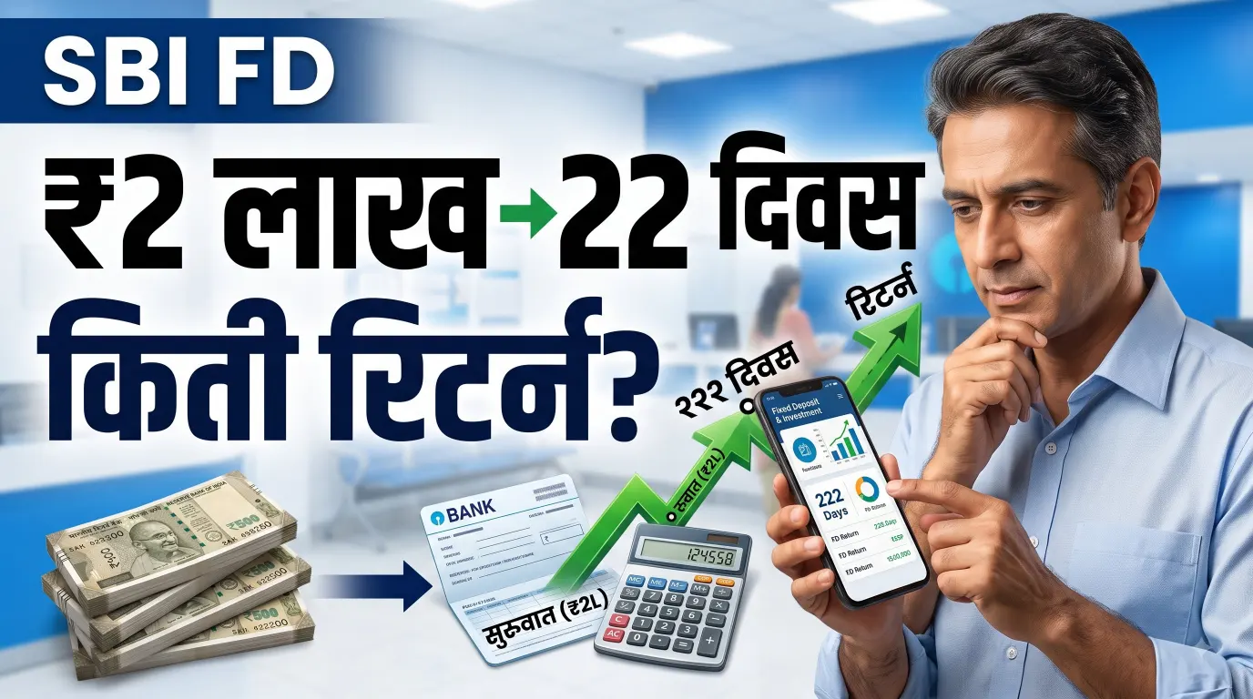 SBI 222 दिवसांच्या FD मध्ये 2 लाख गुंतवल्यास किती रिटर्न