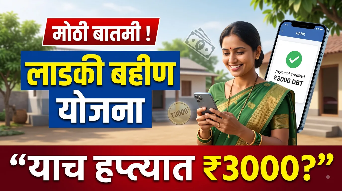 लाडकी बहीण योजनेच्या हप्त्यात 3000 रुपये मिळणार का