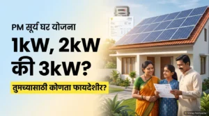 PM Surya Ghar 1kW 2kW की 3kW Solar तुमच्या घरासाठी कोणता फायदेशीर