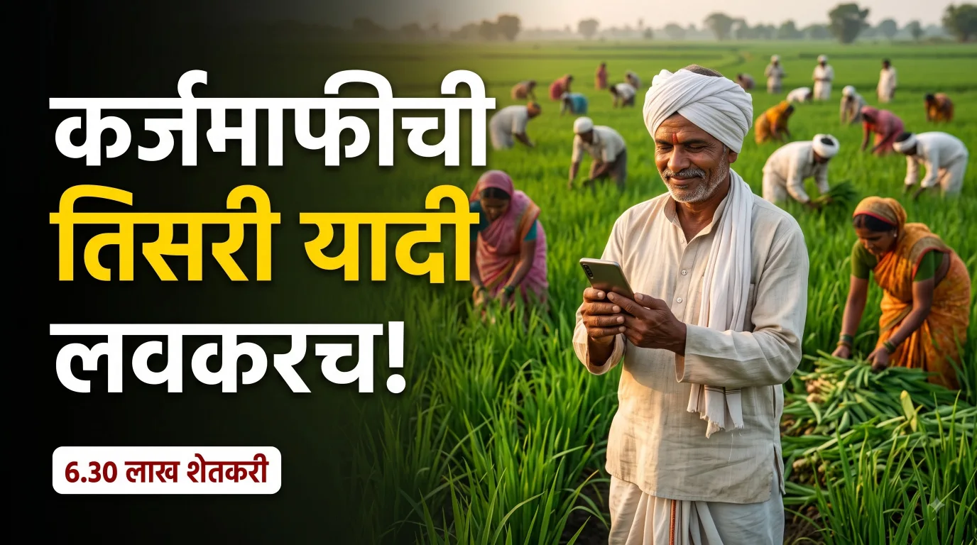 कर्जमाफीची तिसरी यादी आज किंवा उद्या? 6.30 लाख शेतकऱ्यांना ₹5,080 कोटींचा लाभ