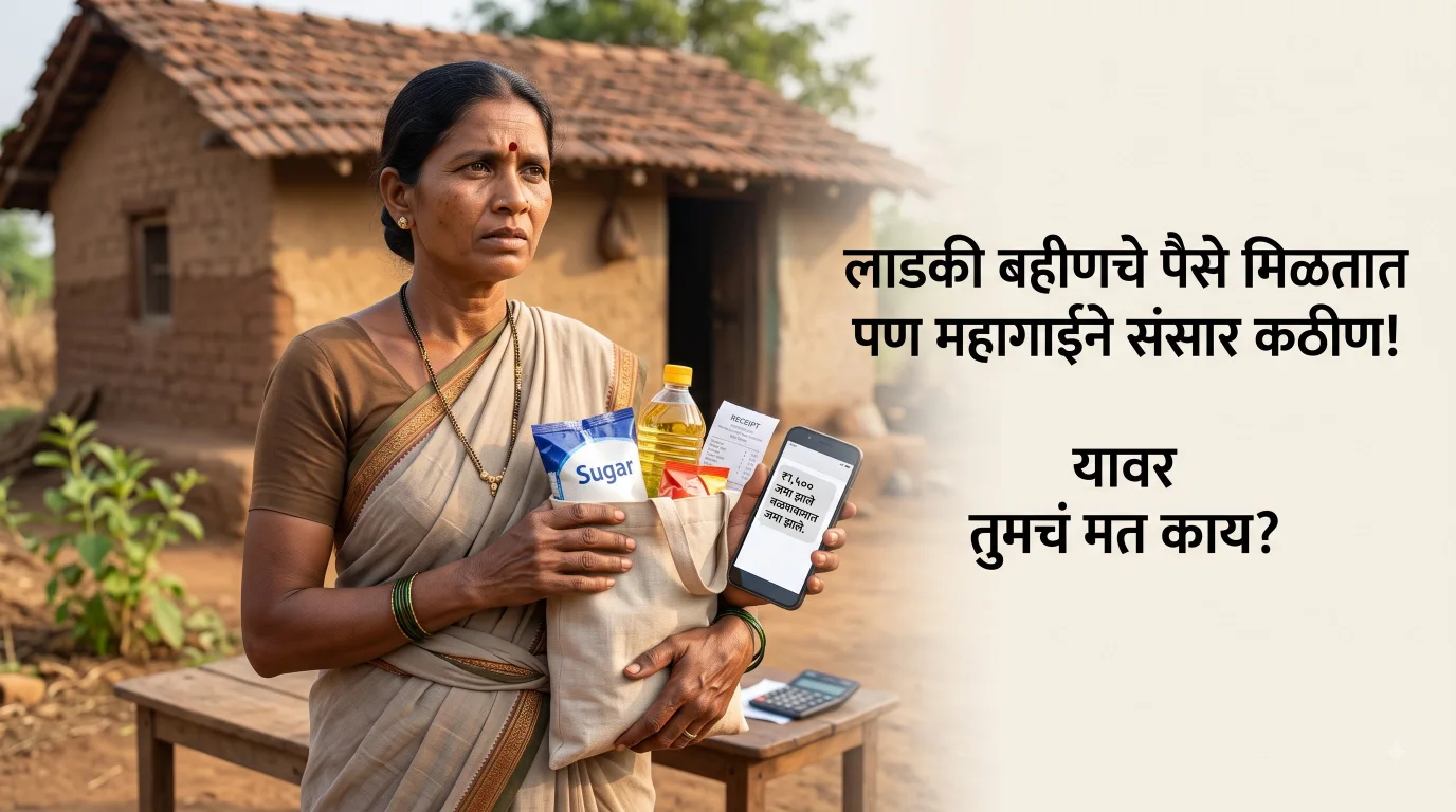 लाडकी बहीणचे पैसे मिळतायत, पण महागाईमुळे संसार चालत नाही; महिलेचा सरकारला थेट सवाल