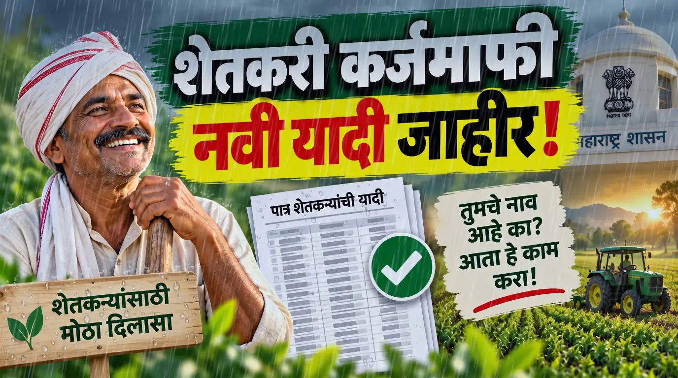 शेतकरी कर्जमाफीची नवी यादी जाहीर! 11 सप्टेंबरला मोठी अपडेट; पात्र शेतकऱ्यांनी आता हे काम करा