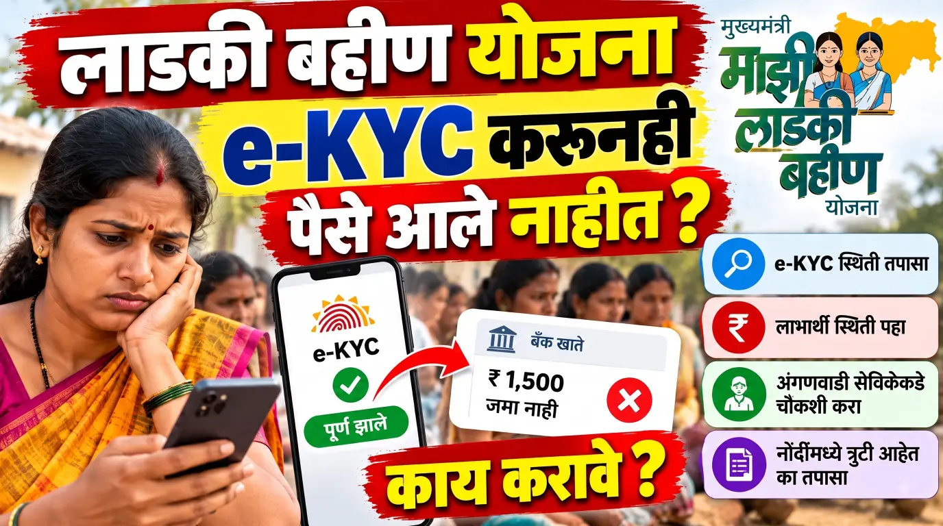 Ladki Bahin Yojana: लाडक्या बहिणींनो, e-KYC करूनही पैसे अडकले? अंगणवाडी पडताळणीबाबत ही माहिती जाणून घ्या!