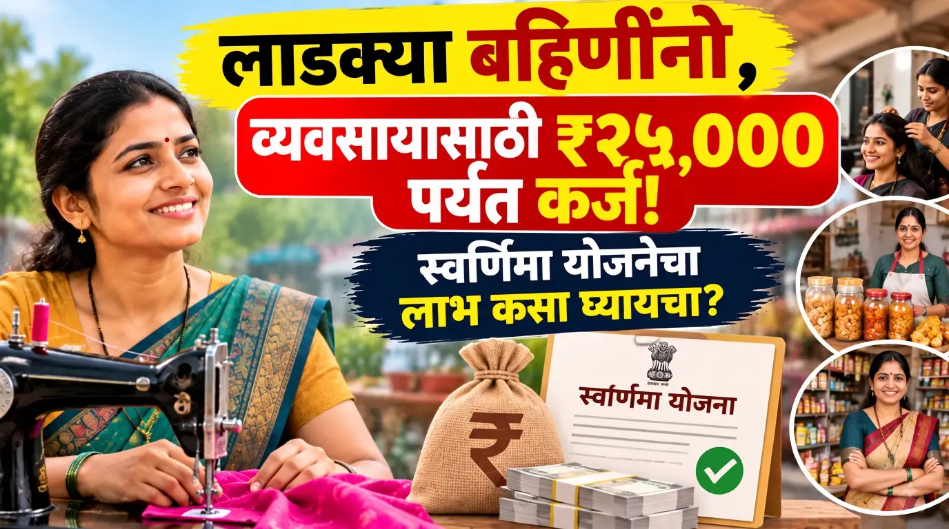 लाडक्या बहिणींनो, व्यवसायासाठी ₹25,000 पर्यंत कर्ज! स्वर्णिमा योजना लाभ कसा घ्यायचा?
